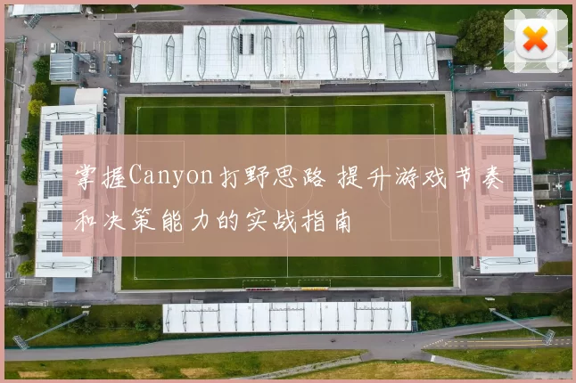 掌握Canyon打野思路 提升游戏节奏和决策能力的实战指南
